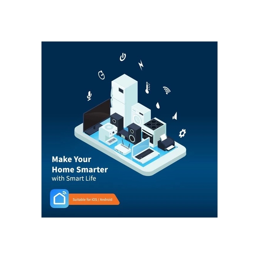 Produžni kabl sa prekidačem SMART 1,8 m 4 utičnice + 4xUSB Wi-Fi Tuya