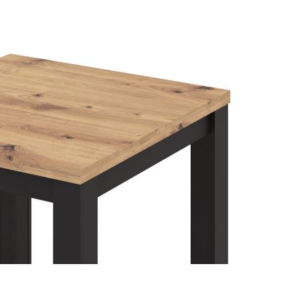 Produžni trpezarijski sto ZARO hrast artisan/crna