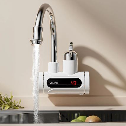 Protočni grejač vode sa LED displejem 3000W/230V IPX4, bela