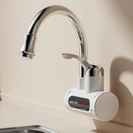 Protočni grejač vode sa LED displejem 3000W/230V IPX4, bela