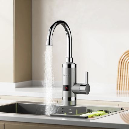 Protočni grejač vode sa LED displejom, 3000W/230V, IPX4, od nerđajućeg čelika