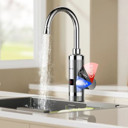 Protočni grejač vode sa LED displejom, 3000W/230V, IPX4, od nerđajućeg čelika