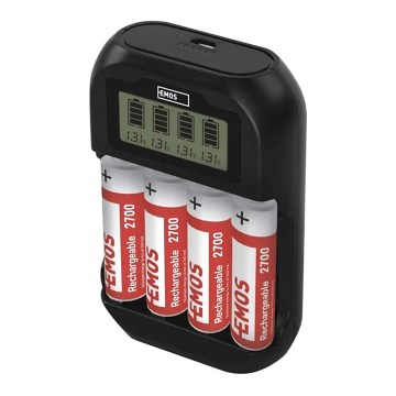 Punjač za baterije sa LCD ekranom 4xAA/AAA 5V