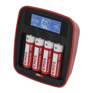 Punjač za baterije sa LCD ekranom 4xAA/AAA 5V