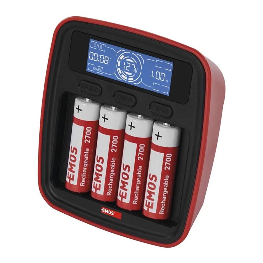 Punjač za baterije sa LCD ekranom 4xAA/AAA 5V
