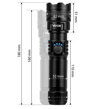 LED punjiva ručna lampa sa funkcijom powerbanke, prigušiva, LED/10W/5V, IPX4, 600 lm, 2000 mAh