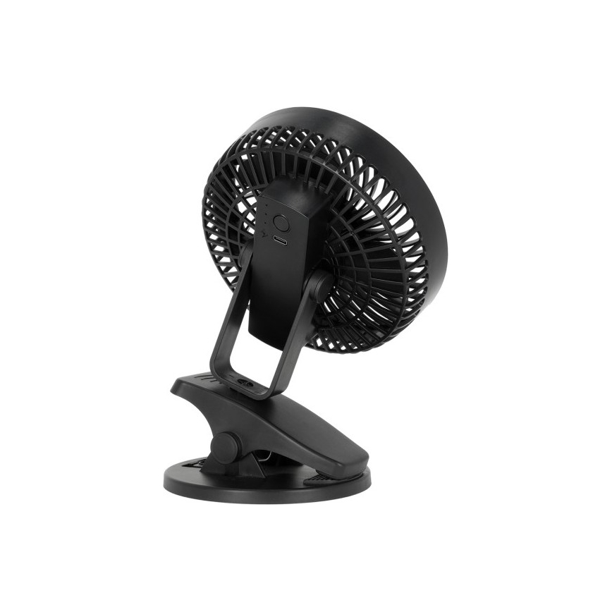 Punjivi stolni ventilator sa stezaljkom VIENTO 6W/5V 2000 mAh crna