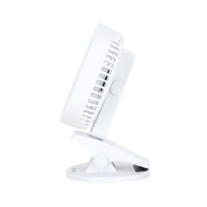 Punjivi stoni ventilator sa stezaljkom VIENTO 6W/5V 2000 mAh, beli