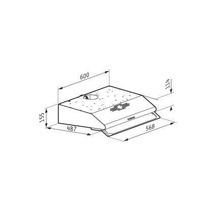 Pyramis 65029502 - Kuhinjska napa sa dva motora, STANDARD, 60 cm, nerđajući čelik
