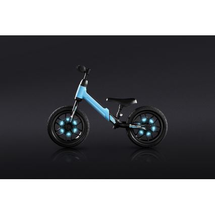 QPlay - Bicikl bez pedala SPARK sa LED svetlima na točkovima, plava