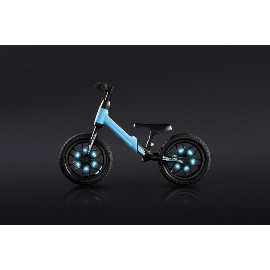 QPlay - Bicikl bez pedala SPARK sa LED svetlima na točkovima, plava