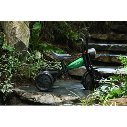 QPlay - Dečiji tricikl TRIDURO crna/zelena