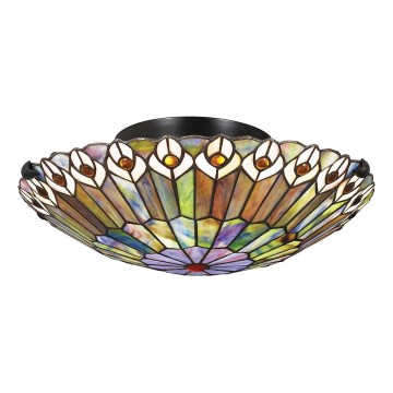 Quoizel - Plafonska lampa Tiffany WATKINS 2xE27/60W/230V prečnik 42 cm