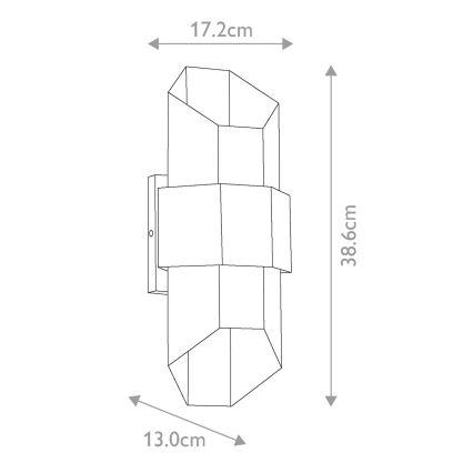 Quoizel - LED spoljna zidna svetiljka CHASM 2xLED/5,5W/230V IP44