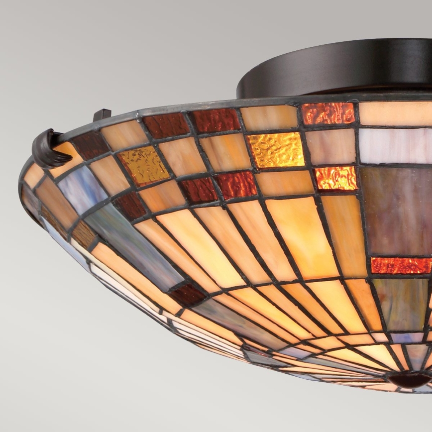 Quoizel - Plafonsko svetlo Tiffany INGLENOOK 2xE27/60W/230V prečnik 40,7 cm