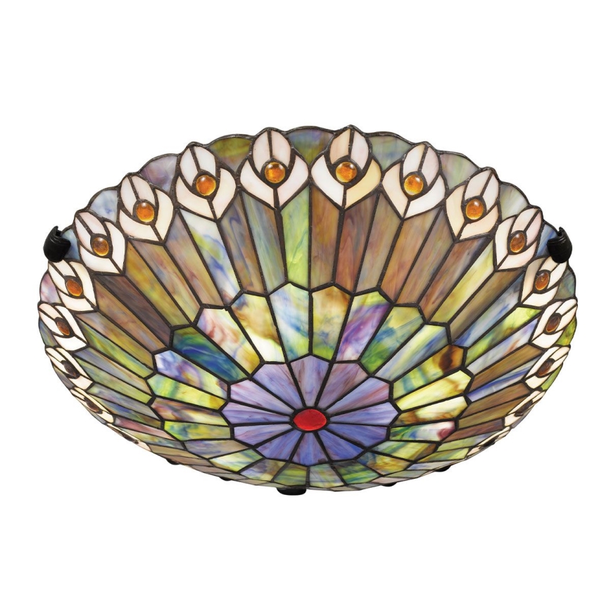 Quoizel - Plafonska lampa Tiffany WATKINS 2xE27/60W/230V prečnik 42 cm
