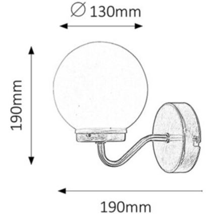 Rabalux - Zidna svetiljka za kupatilo 1xE14/40W/230V IP44
