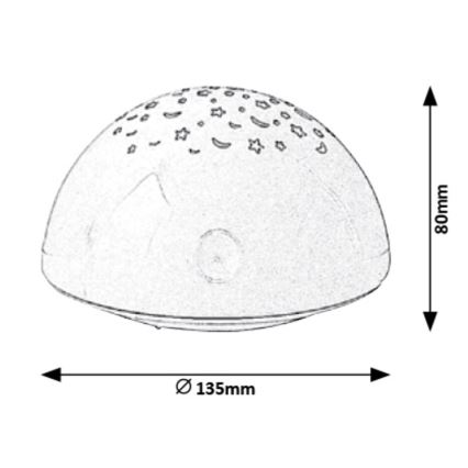 Rabalux - LED noćno svetlo RGB LED/0,5W/3xAA