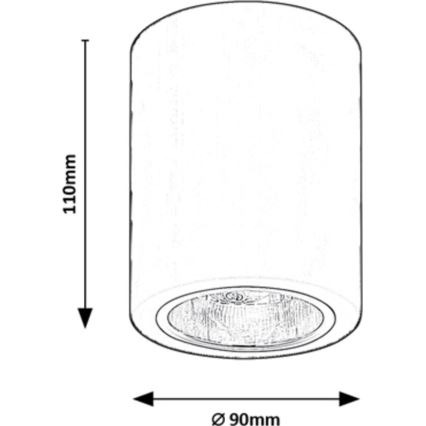 Rabalux - Spot svetiljka 1xE27/25W/230V crna