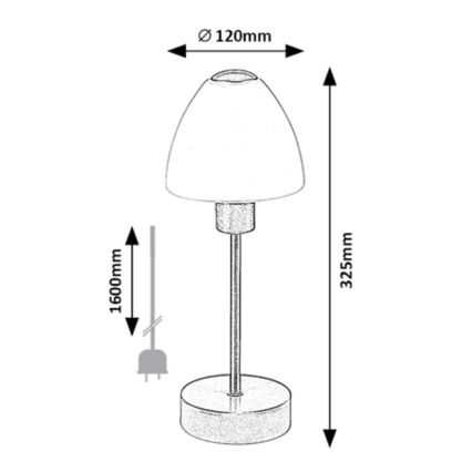 Rabalux - Prigušiva stona lampa 1xE14/40W/230V crna