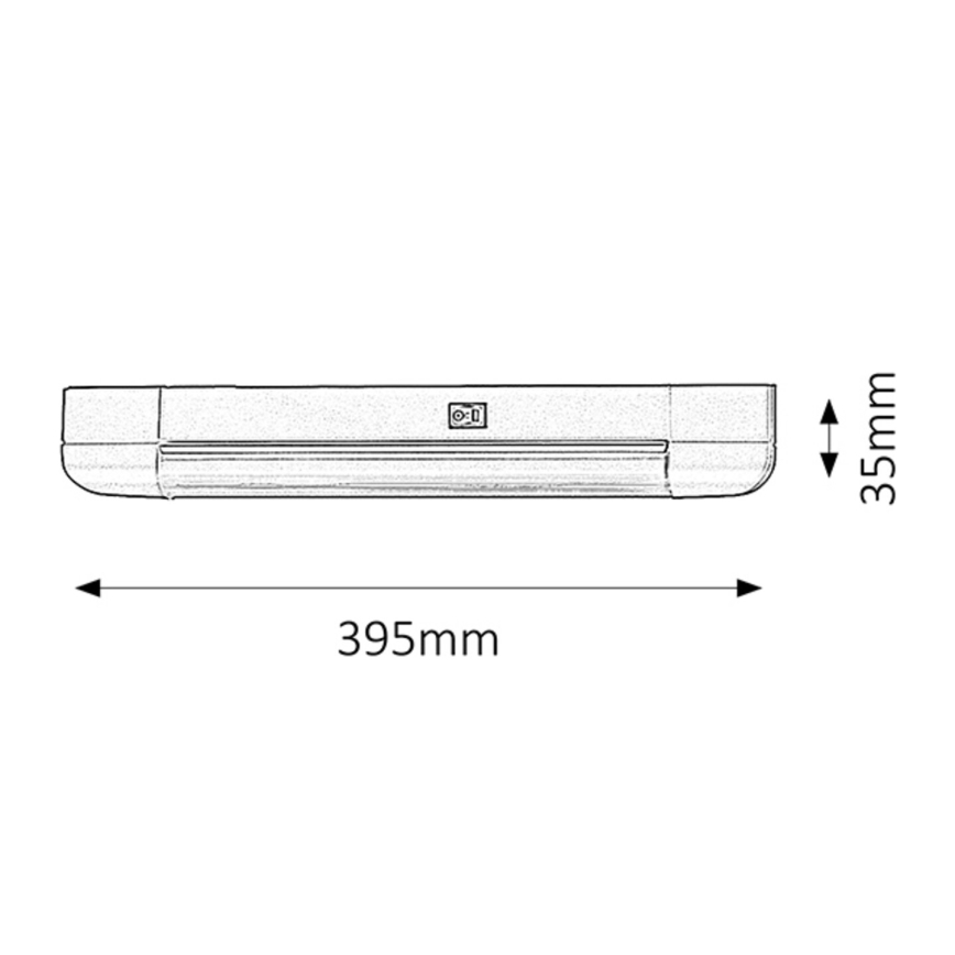 Rabalux - Svetlo za ugradnju ispod kuhinjskih elemenata BAND LIGHT 1xG13/10W/230V 39,5 cm srebrno
