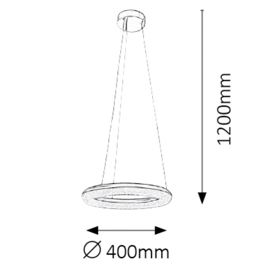 Rabalux - LED prigušiva luster na sajli LED/24W/230V + daljinski upravljač