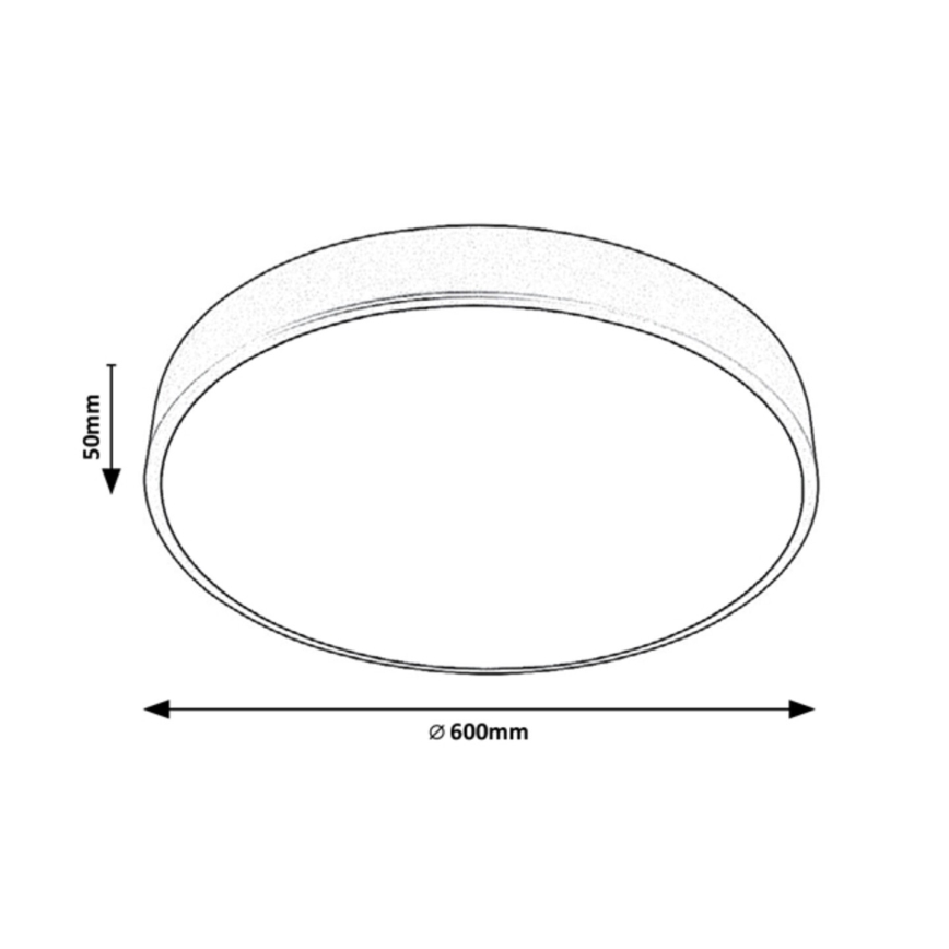 Rabalux - LED prigušiva stropna svetiljka LED/60W/230V 60 cm + daljinski upravljač