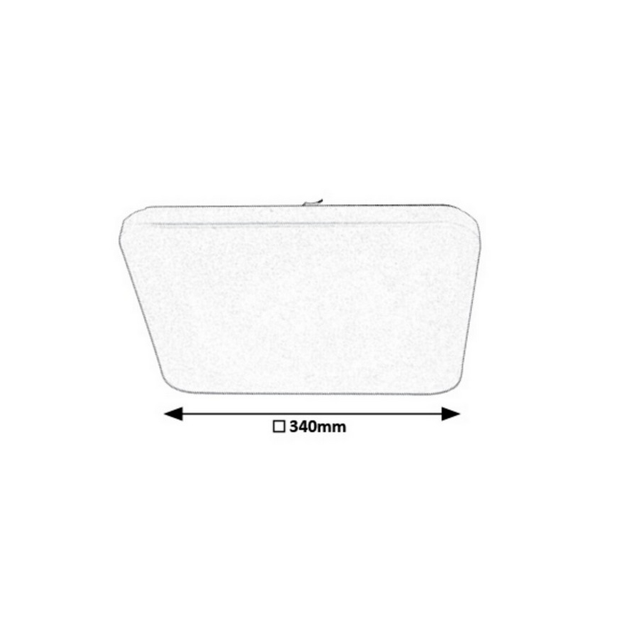 Rabalux - LED prigušiva stropna svetiljka LED/16W/230V 34x34 cm + daljinski upravljač