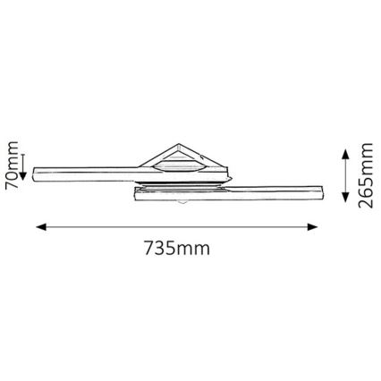 Rabalux - LED zidno svetlo za kupatilo 2xLED/12W IP44