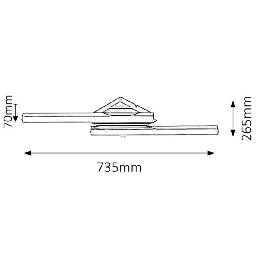 Rabalux - LED zidno svetlo za kupatilo 2xLED/12W IP44
