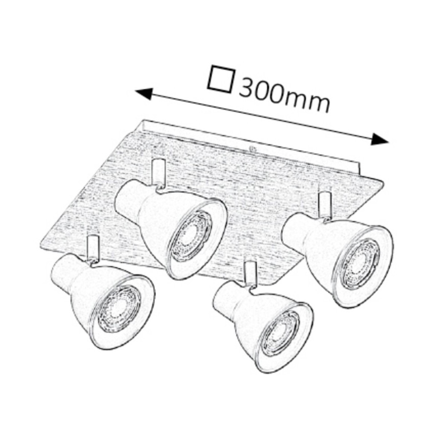 Rabalux - Spot svetiljka 4xGU10/35W/230V