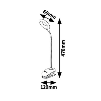 Rabalux - LED prigušiva lampa sa kopčom LED/4W