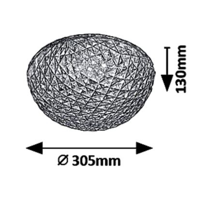 Rabalux - LED plafonsko svetlo JILLIAN LED/18W/230V, prečnik 30,5 cm