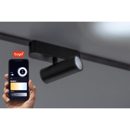 Rabalux - LED prigušiva spot lampa za jednofazni šinski sistem LED/9W/24V 2700-5500K Wi-Fi Tuya crna