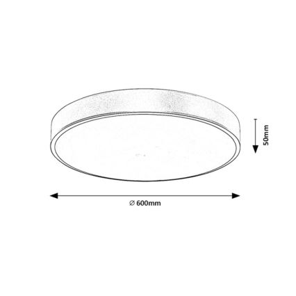 Rabalux - LED prigušiva stropna svetiljka LED/60W/230V 3000-6000K + daljinski upravljač