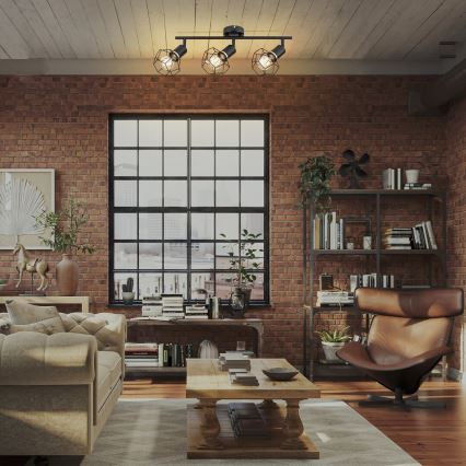 Rabalux - Spot svetiljka 3xE27/40W/230V crna