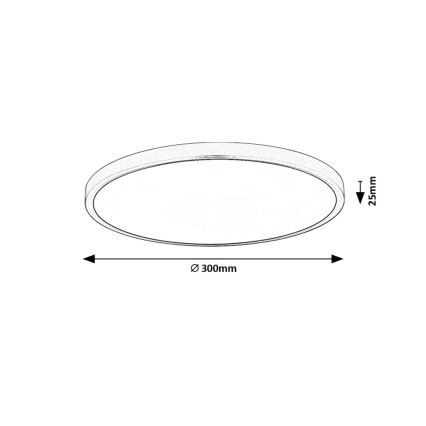 Rabalux - LED plafonsko svetlo LED/24W/230V 4000K pr. 30 cm crno