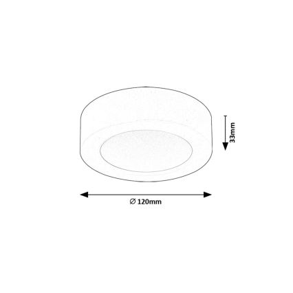 Rabalux - LED plafonsko svetlo LED/7W/230V 3000K prečnik 12 cm crno