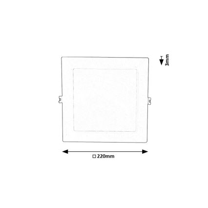Rabalux - LED ugradno svetlo za spušteni plafon LED/18W/230V 22x22 cm belo