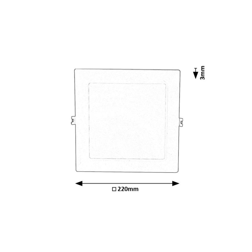 Rabalux - LED ugradno svetlo za spušteni plafon LED/18W/230V 22x22 cm belo