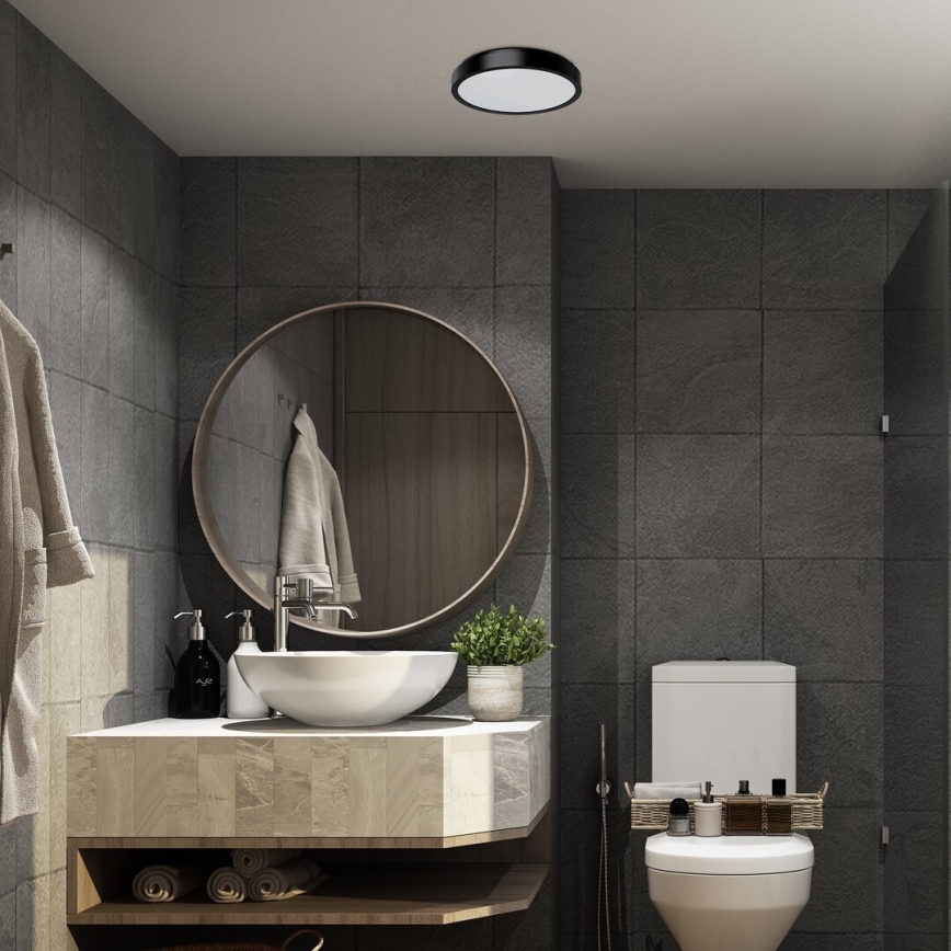 Rabalux - LED plafonsko svetlo za kupatilo LED/18W/230V IP44 4000K prečnik 25 cm, crno