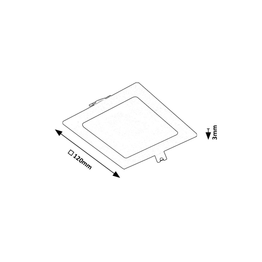 Rabalux - Ugradno LED svetlo LED/6W/230V 12x12 cm crno