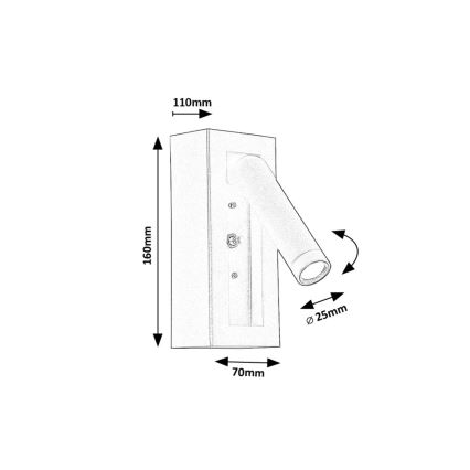 Rabalux - LED zidno spot svetlo LED/4W/230V belo