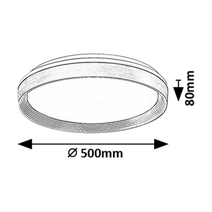 Rabalux - prigušiva LED plafonska svetiljka 48W/230V 3000-6500K prečnik 50 cm + daljinski upravljač