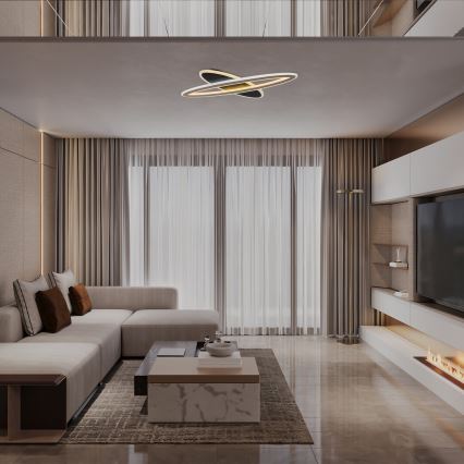 Rabalux - LED prigušiva plafonsko svetlo LED/70W/230V 3000/4000/6000K crna + sa daljinskim upravljačem