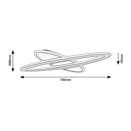 Rabalux - LED prigušiva plafonsko svetlo LED/70W/230V 3000/4000/6000K crna + sa daljinskim upravljačem