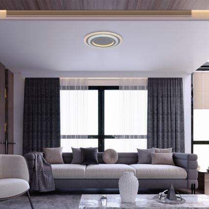 Rabalux - LED prigušiva stropna lampa LED/56W/230V 3000/4000/6000K mat hrom + daljinski upravljač