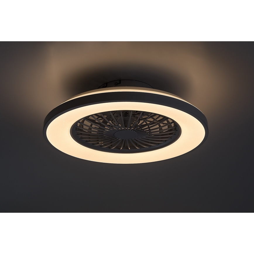 Rabalux - LED prigušiva stropna svetiljka sa ventilatorom LED/48W/230V 3000-6500K + daljinsko upravljanje