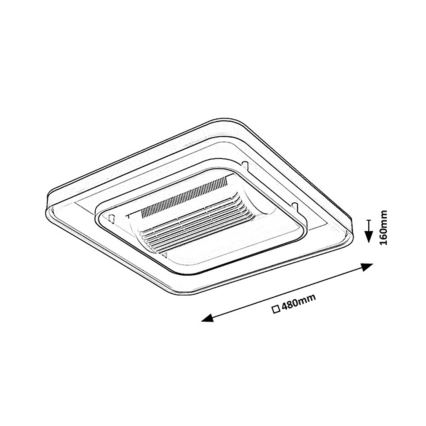 Rabalux - prigušiva LED plafonska svetiljka sa ventilatorom LED/50W/230V 3000/4000/6000K Wi-Fi + daljinski upravljač