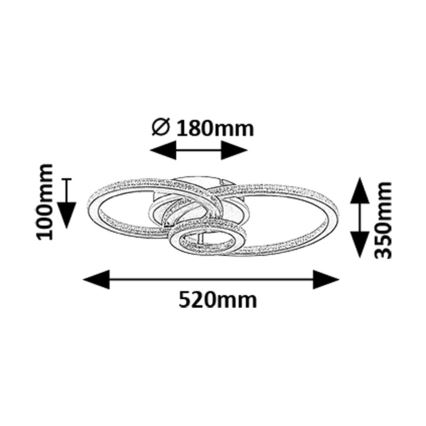 Rabalux - LED prigušiva plafonska svetiljka LED/40W/230V 3000-6500K + daljinski upravljač 35x52 cm